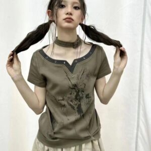 Punk Style Millennium Y2K Spicy Girl Niche T-shirt Top