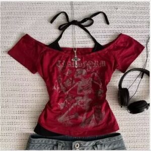 2000s Y2K Crop-top Aesthetic Sweet And Sexy Vest For Women